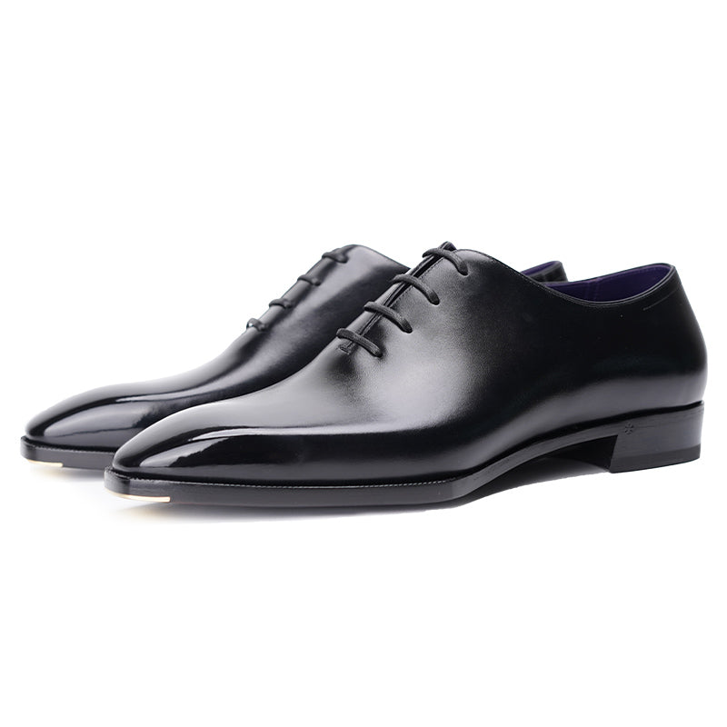 Box Calf Wholecut Oxford#Color_Black